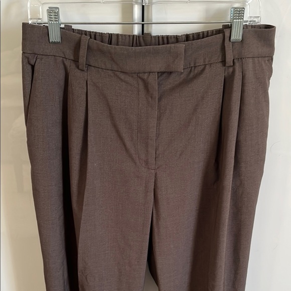 H&M NWOT Brown Ankle High Waist Tailored Pants, Size 14 - Picture 2 of 7